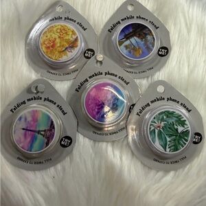 💜3/$15 Colorful Phone Grips 5 pieces Set